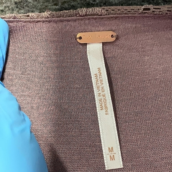 Free People Flocked Lace Fit & Flare Dress - Washed Purple - Size M - NWT - Picture 9 of 10